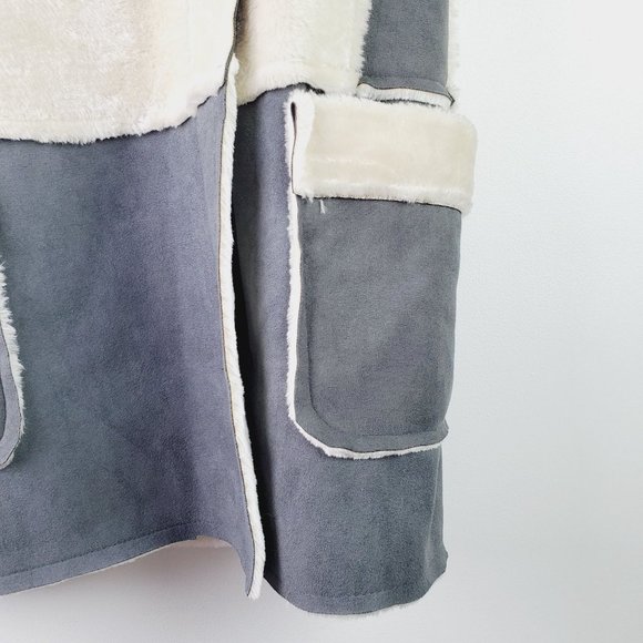 Pol Faux Leather Suede Fur Zippered Vest Sz S NWT - Picture 8 of 9